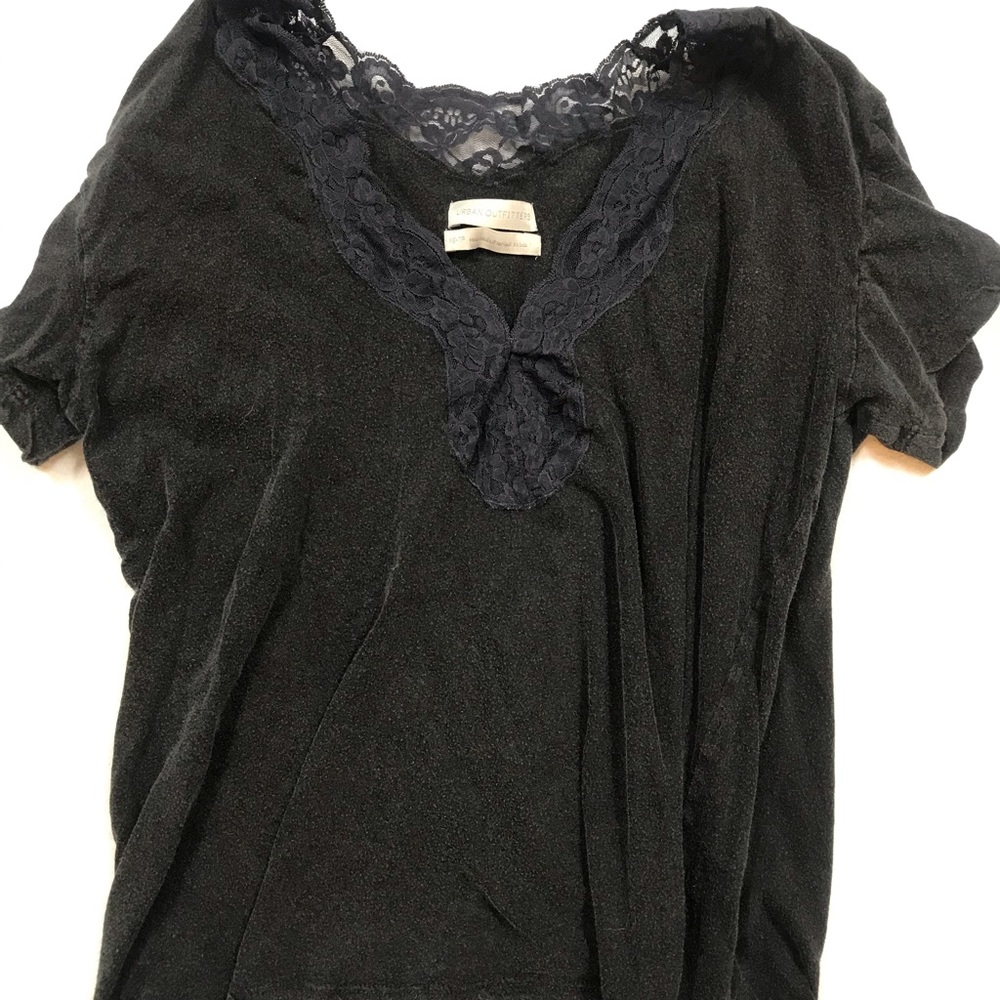 Navy blue urban outfitters lace t shirt